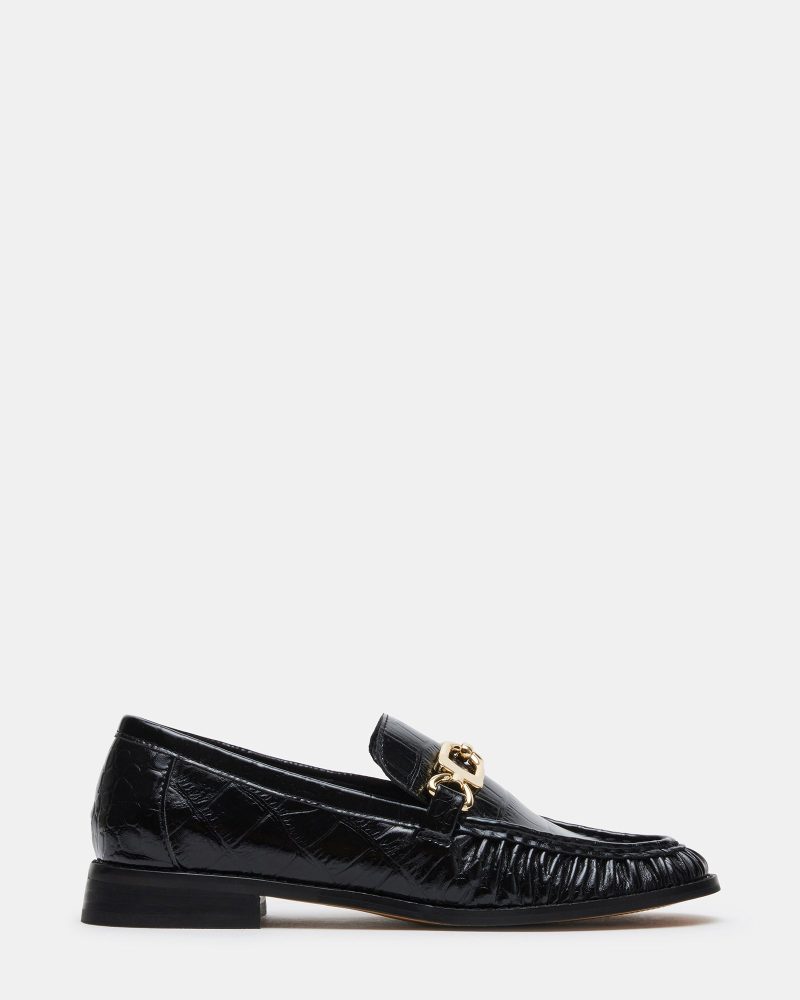 STEVEMADDEN SHOES RAIN BLACK CROCO 01