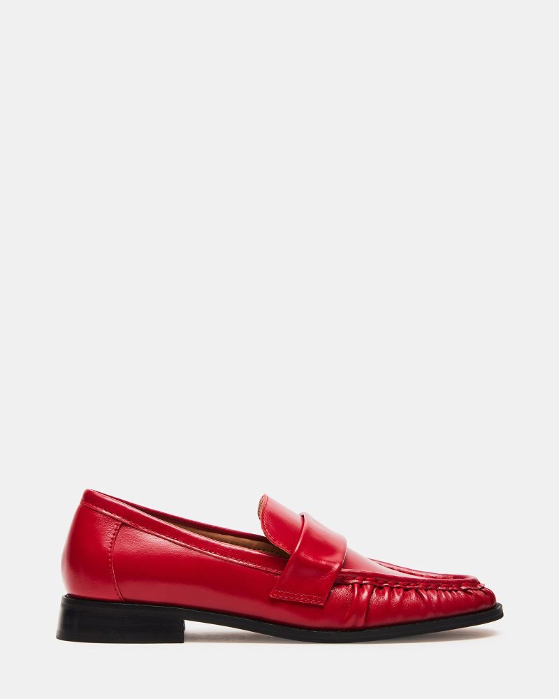 STEVEMADDEN SHOES RIDLEY RED LEATHER