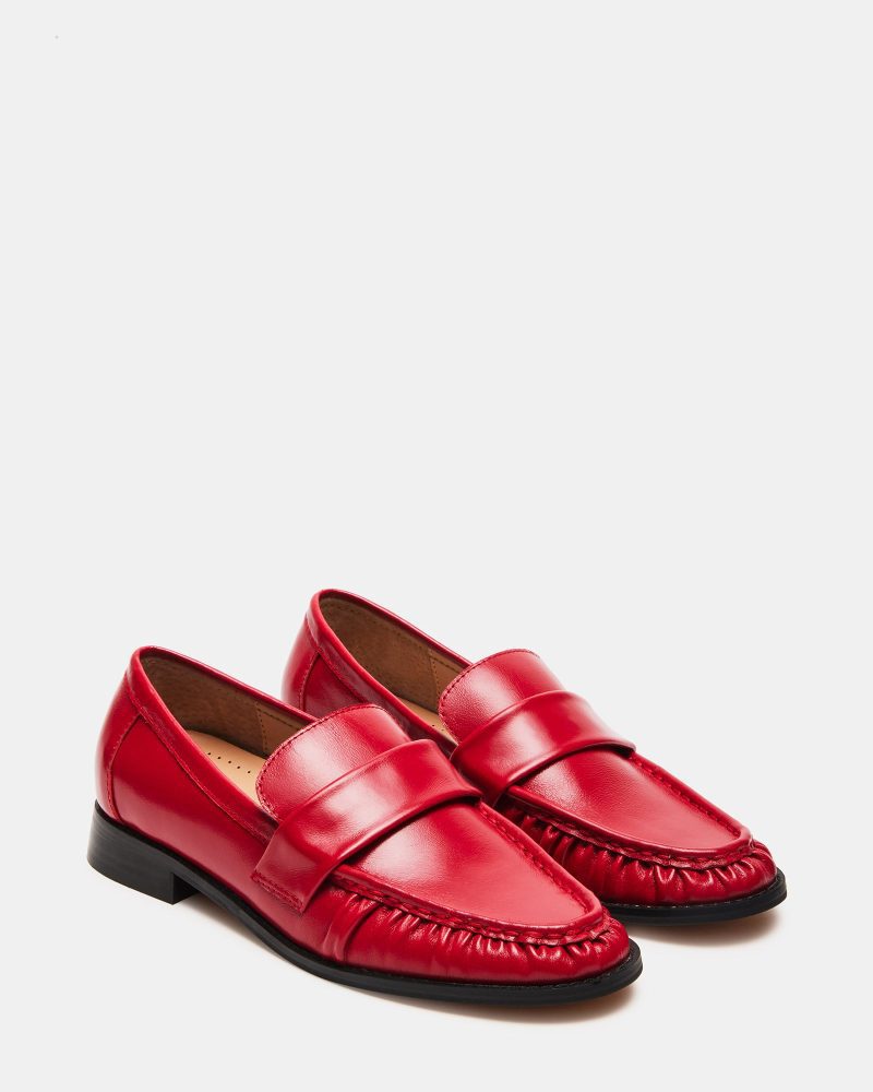 STEVEMADDEN SHOES RIDLEY RED LEATHER 01