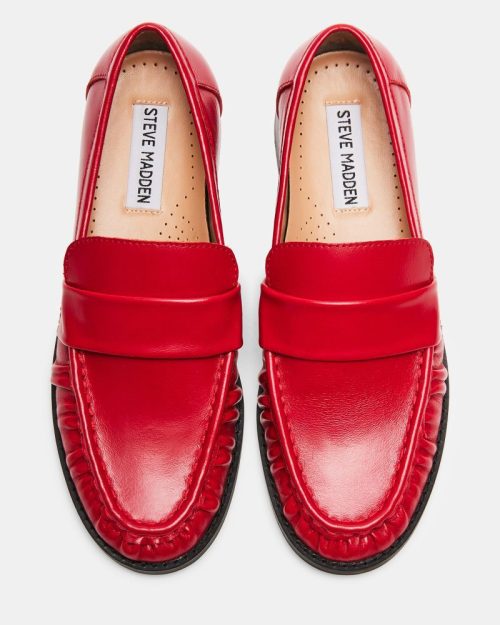 STEVEMADDEN SHOES RIDLEY RED LEATHER 03