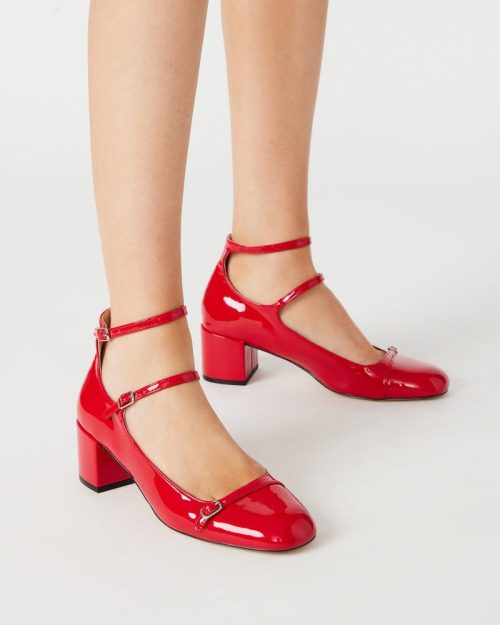 STEVEMADDEN SHOES SABRINA RED PATENT 1362