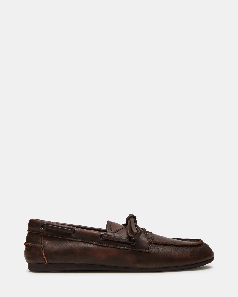 STEVEMADDEN SHOES SAG BROWN LEATHER