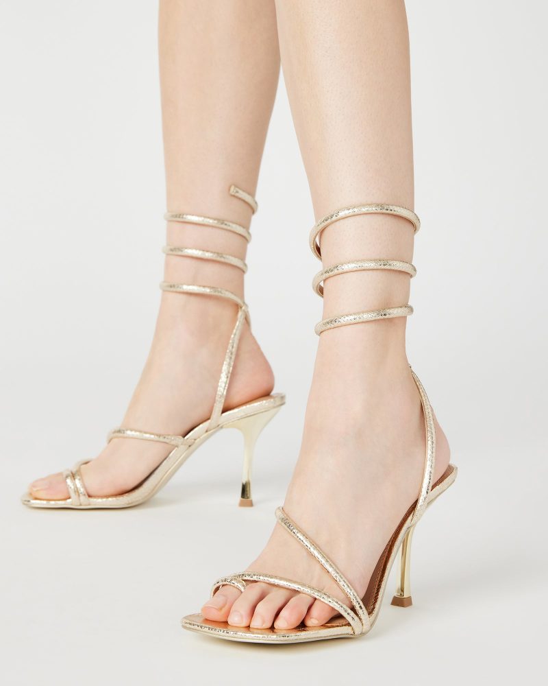 STEVEMADDEN SHOES SHANTELLE GOLD SNAKE 0365