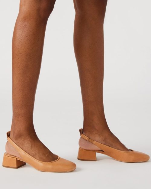 STEVEMADDEN SHOES SMITTEN TAN LEATHER 5392