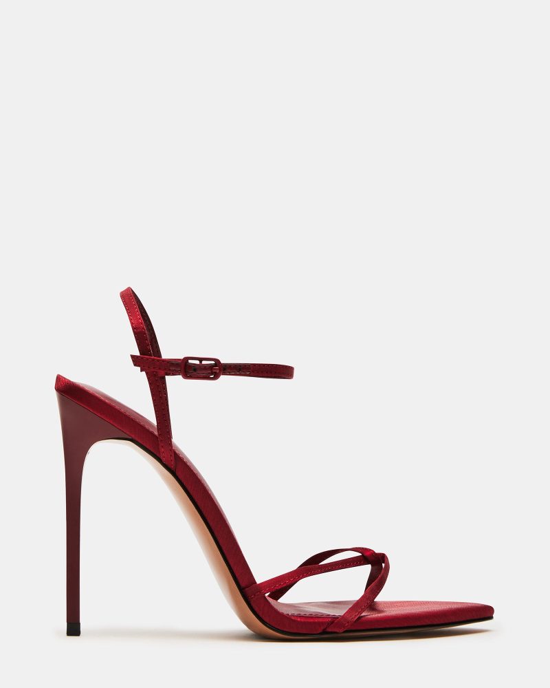 STEVEMADDEN SHOES STELLINA RED SATIN