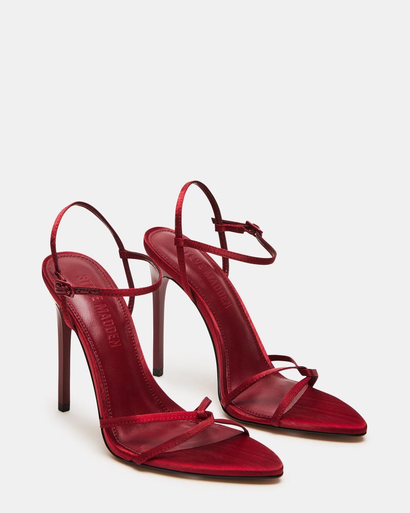 STEVEMADDEN SHOES STELLINA RED SATIN 01