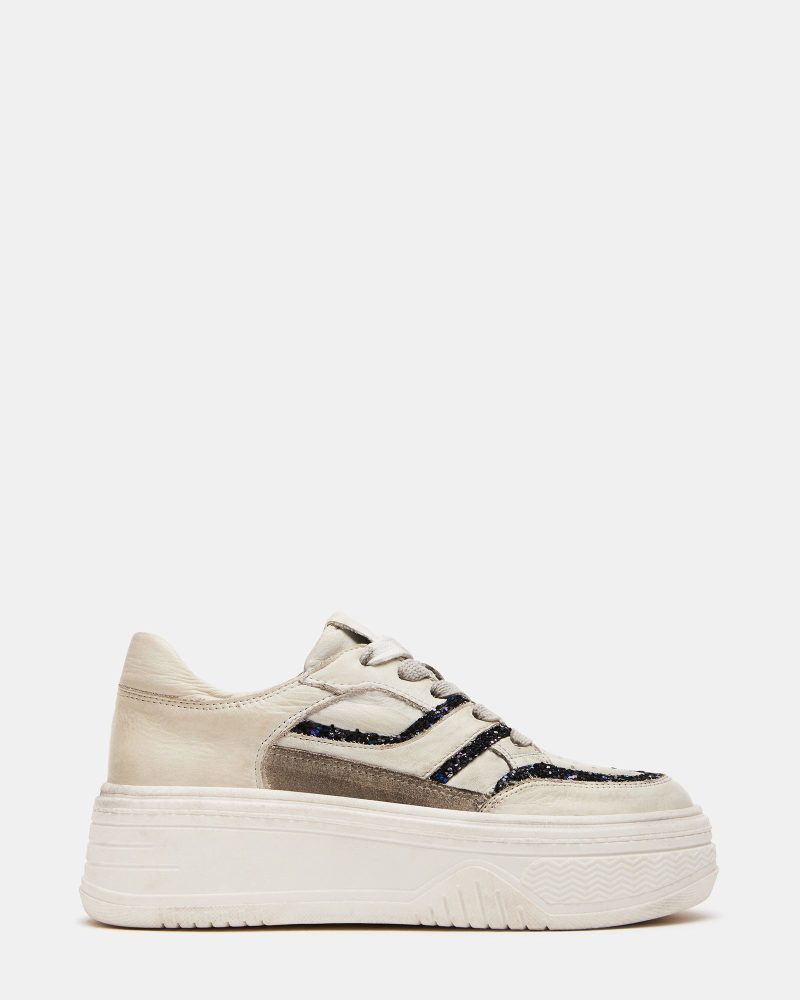 STEVEMADDEN SHOES TAKER WHITE BLACK