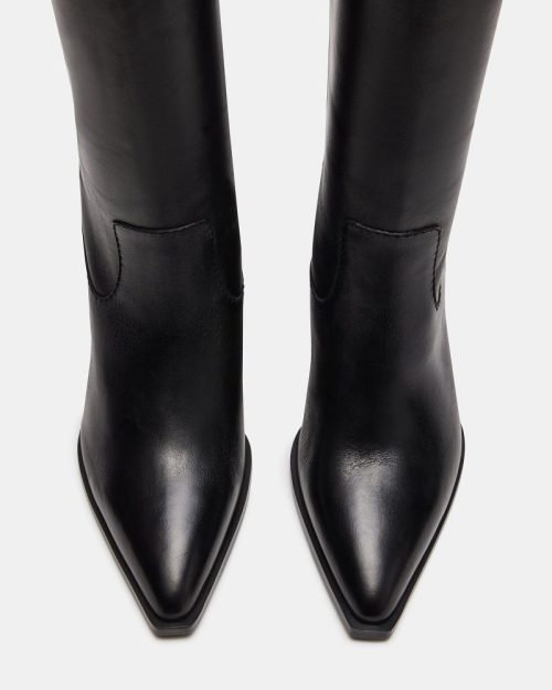 STEVEMADDEN SHOES TARA BLACK LEATHER 04