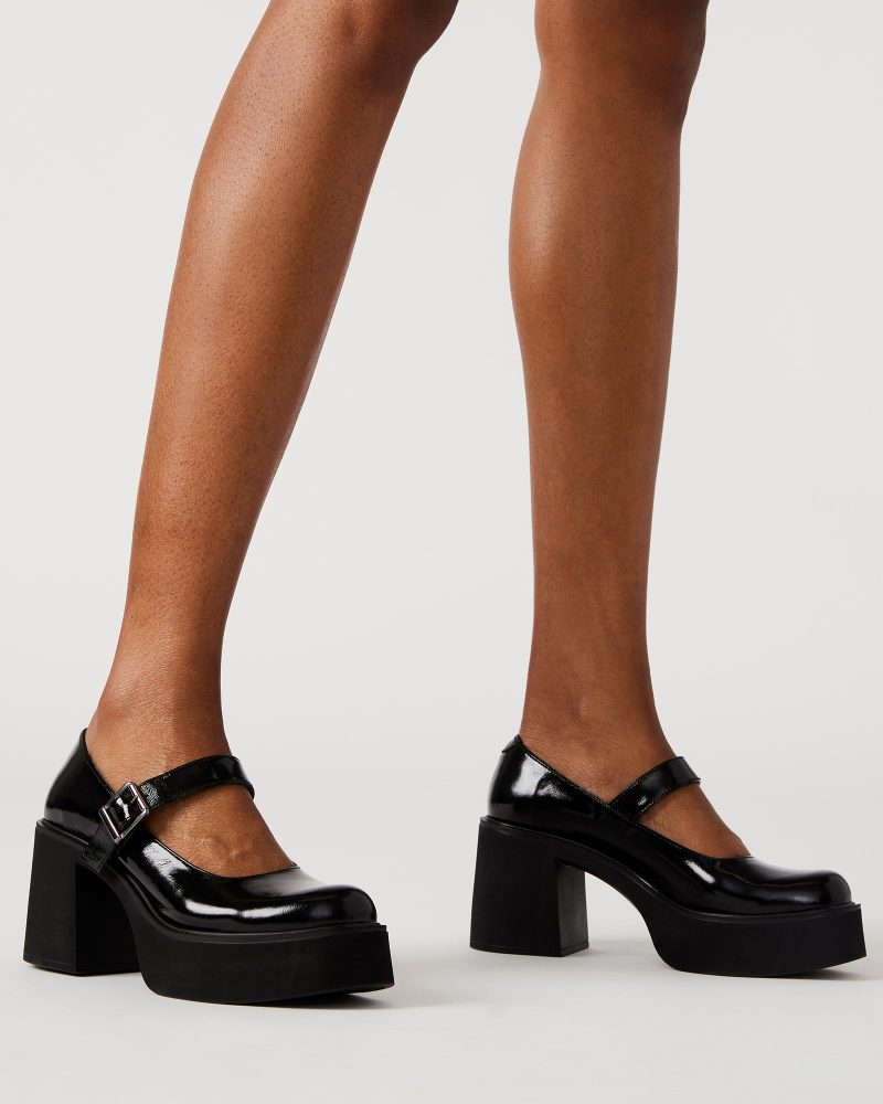 STEVEMADDEN SHOES TRISH BLACK PATENT 5469