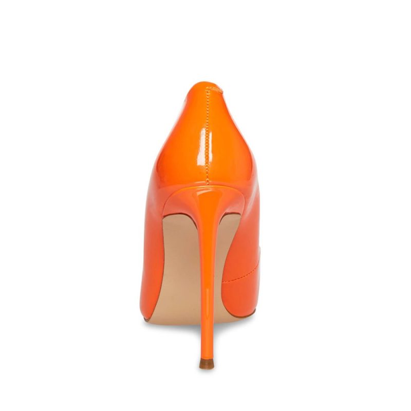 STEVEMADDEN SHOES VALA ORANGE PATENT BACK