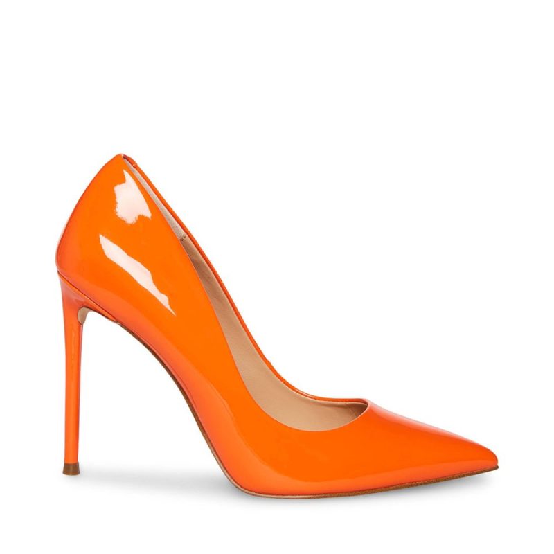 STEVEMADDEN SHOES VALA ORANGE PATENT SIDE