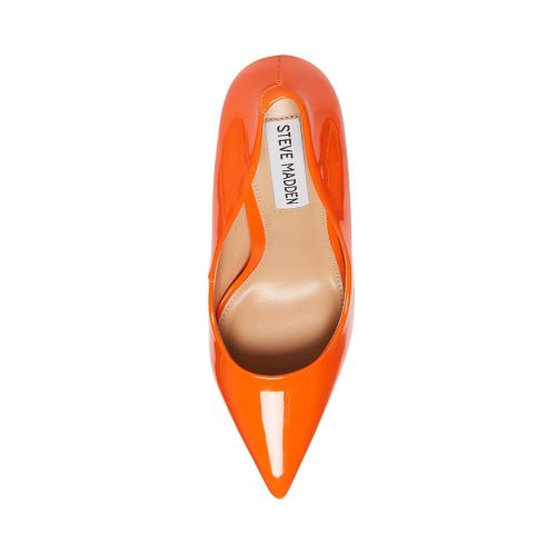 STEVEMADDEN SHOES VALA ORANGE PATENT TOP