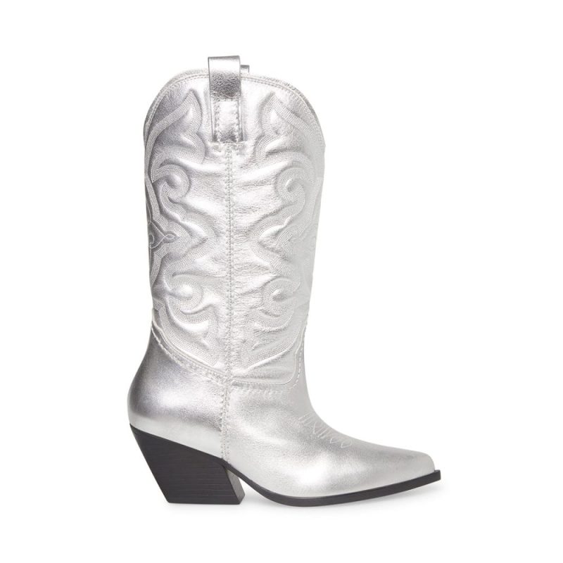 STEVEMADDEN SHOES WEST SILVER SIDE